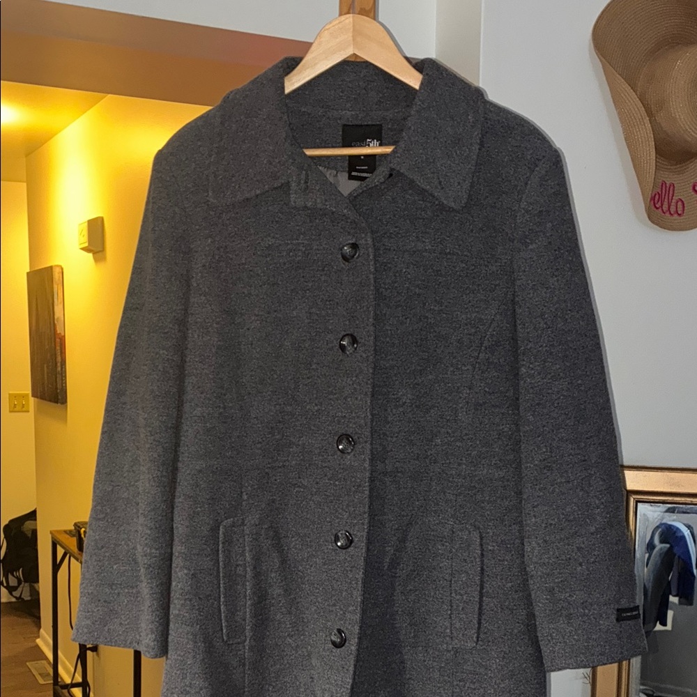 BNWT East 5th Gray Cashmere Wool Blend Coat Plus Size 18 MSRP $300
